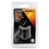 Черное эрекционное кольцо на мошонку Beef Ball Stretcher Snug X Long - Blush Novelties - в Невинномысске купить с доставкой