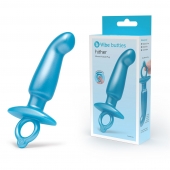 Голубая анальная пробка для массажа простаты Hither Silicone Prostate Plug - 14,3 см. - b-Vibe - в Невинномысске купить с доставкой