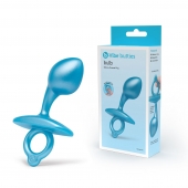 Голубая анальная пробка для массажа простаты Bulb Silicone Prostate Plug - 10,7 см. - b-Vibe - в Невинномысске купить с доставкой