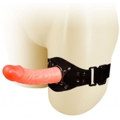 Телесный фаллос с креплением на ногу - 17 см. - Baile - купить с доставкой в Невинномысске