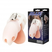 Белая клетка для пениса Silicone Small 2 in Cock Cage With Ball Divider - BlueLine - купить с доставкой в Невинномысске