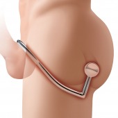 Кольцо на пенис с анальным стимулятором Stainless Steel Anal Hook   Cock Ring - BlueLine - в Невинномысске купить с доставкой