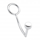 Кольцо на пенис с анальным стимулятором Stainless Steel Anal Hook   Cock Ring - BlueLine - в Невинномысске купить с доставкой
