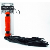 Нежная плеть с красным мехом BDSM Light - 43 см. - БДСМ Арсенал - купить с доставкой в Невинномысске