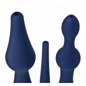 Набор из 3 универсальных насадок для анального душа Universal 3 Piece Silicone Enema Attachment Set - XR Brands - купить с доставкой в Невинномысске