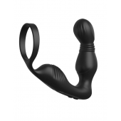 Черный вибростимулятор простаты с эрекционным кольцом Ass-Gasm Pro P-Spot Milker - Pipedream - в Невинномысске купить с доставкой