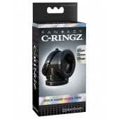 Черное эрекционное кольцо Rock Hard Cock Pipe - Pipedream - в Невинномысске купить с доставкой