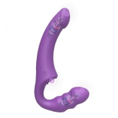 Фиолетовый безремневой страпон Straples Strap-On Dildo - Erokay - купить с доставкой в Невинномысске