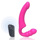 Розовый безремневой страпон Straples Strap-On Dildo - Erokay - купить с доставкой в Невинномысске