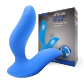 Синий вибромассажер простаты 3,5’’ Curve P-spot Massager - 12 см. - Erokay - в Невинномысске купить с доставкой