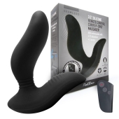 Черный вибромассажер простаты 3,5’’ Remote Control Curve P-spot Massager - 12 см. - Erokay - в Невинномысске купить с доставкой