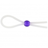 Прозрачное лассо с фиолетовой бусиной SILICONE COCK RING WITH BEAD LAVENDER - NMC - в Невинномысске купить с доставкой