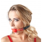 Силиконовый кляп-шар на чёрных ремешках Red Gag silicone - Orion - купить с доставкой в Невинномысске