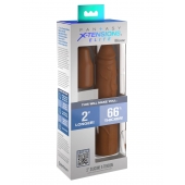 Коричневая насадка на член 2  Silicone X-tension - 20,3 см. - Pipedream - в Невинномысске купить с доставкой
