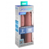 Телесная вибронасадка на член 3  Vibrating Mega X-tension with Remote - 22,9 см. - Pipedream - в Невинномысске купить с доставкой