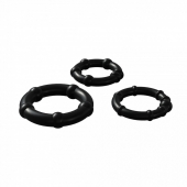 Набор из 3 черных эрекционных колец Babooom Ring Set - Adrien Lastic - в Невинномысске купить с доставкой