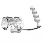 Прозрачная насадка на пенис и мошонку с анальным стимулятором Rilley - Baile - в Невинномысске купить с доставкой