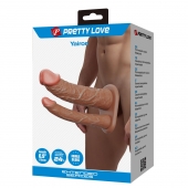 Реалистичная полая насадка на член для двойного проникновения Yairon - 17,5 см. - Baile - купить с доставкой в Невинномысске