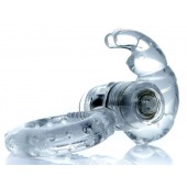 Прозрачное эрекционное виброкольцо с клиторальным зайчиком - Boys of Toys - в Невинномысске купить с доставкой