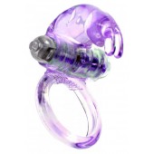 Сиреневое эрекционное виброкольцо с клиторальным зайчиком - Boys of Toys - в Невинномысске купить с доставкой