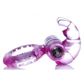 Розовое эрекционное виброкольцо с клиторальным зайчиком - Boys of Toys - в Невинномысске купить с доставкой