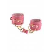 Розовые однослойные кожаные наручники - Pecado - купить с доставкой в Невинномысске