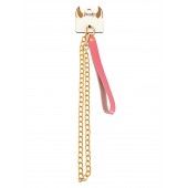 Розовый кожаный поводок с карабином для ошейника - 80 см. - Pecado - купить с доставкой в Невинномысске