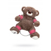 Бондажный набор: бурый мишка с розовыми оковами и наручниками - Pecado - купить с доставкой в Невинномысске