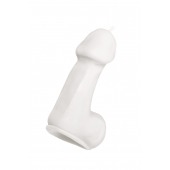 Белая свеча в форме пениса - 47 гр. - Pecado - купить с доставкой в Невинномысске