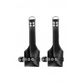 Черные подвесы с белой строчкой - Pecado - купить с доставкой в Невинномысске