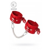 Красные мягкие кожаные оковы с люверсами - Pecado - купить с доставкой в Невинномысске