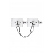 Белые мягкие кожаные наручники с люверсами - Pecado - купить с доставкой в Невинномысске