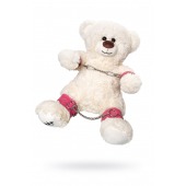 Бондажный набор: белый мишка с розовыми оковами и наручниками - Pecado - купить с доставкой в Невинномысске