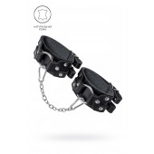 Черные кожаные оковы с двумя ремешками - Pecado - купить с доставкой в Невинномысске