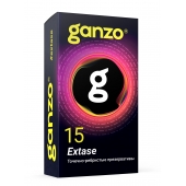 Презервативы анатомической формы с точечной и ребристой структурой Ganzo Extase - 15 шт. - Ganzo - купить с доставкой в Невинномысске