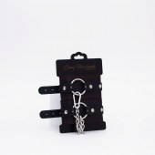 Черно-красные кожаные оковы - Crazy Handmade - купить с доставкой в Невинномысске