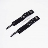 Черные кожаные оковы Sex - Crazy Handmade - купить с доставкой в Невинномысске