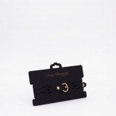 Черный кожаный ошейник с золотистой фурнитурой - Crazy Handmade - купить с доставкой в Невинномысске