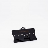 Черный однослойный кожаный ошейник с имитацией воротничка - Crazy Handmade - купить с доставкой в Невинномысске