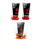 Набор из 3 съедобных лубрикантов JUJU (клубника, малина, грейпфрут) - JuJu - купить с доставкой в Невинномысске