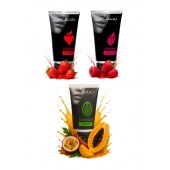 Набор из 3 съедобных лубрикантов JUJU (клубника, малина, тропические фрукты) - JuJu - купить с доставкой в Невинномысске