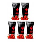 Набор из 5 съедобных лубрикантов JUJU со вкусом клубники - JuJu - купить с доставкой в Невинномысске