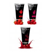 Набор из 3 съедобных лубрикантов JUJU (клубника, малина, вишня) - JuJu - купить с доставкой в Невинномысске