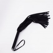 Черный кожаный флоггер - 45 см. - Crazy Handmade - купить с доставкой в Невинномысске