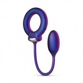 Фиолетовое эрекционное виброкольцо с анальным шариком Eclipse - ONE DC B.V. - в Невинномысске купить с доставкой