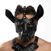 Черная кожаная маска «Собака» - Crazy Handmade - купить с доставкой в Невинномысске