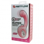 Розовый вибратор для точки G с подвижным язычком Erynnyes - 15,4 см. - Baile