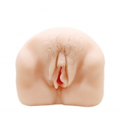 Телесный мастурбатор-вагина с оволосением и вибрацией - Baile - в Невинномысске купить с доставкой