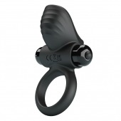 Черное эрекционное кольцо с вибрацией Adrien - Baile - в Невинномысске купить с доставкой