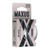 Черные утолщенные презервативы MAXUS Extra Strong с железным кейсом - 3 шт. - Maxus - купить с доставкой в Невинномысске